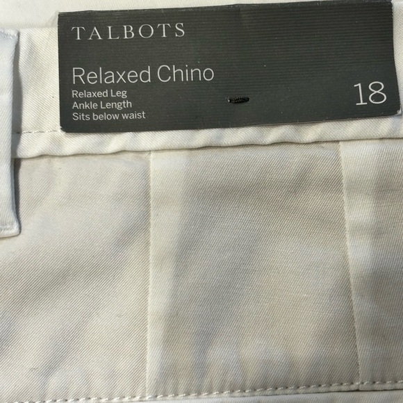 NWT Talbots Women’s Relaxes‎ Chino Ankle Length Size 18 - Picture 7 of 13